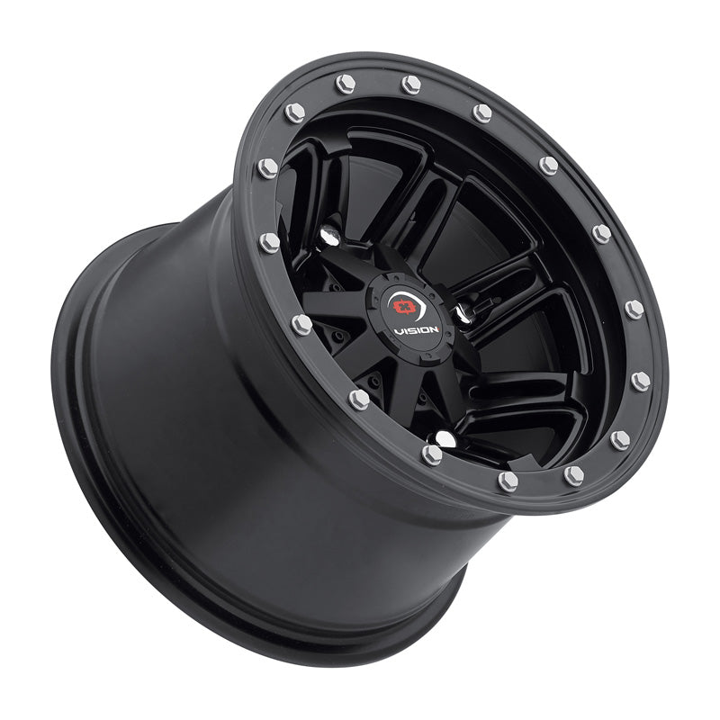 VISION WHEELS UTV WHEEL FIVE-FIFTY 12X7 (4+3) 4/110 MATTE BLACK 550-127110MB4