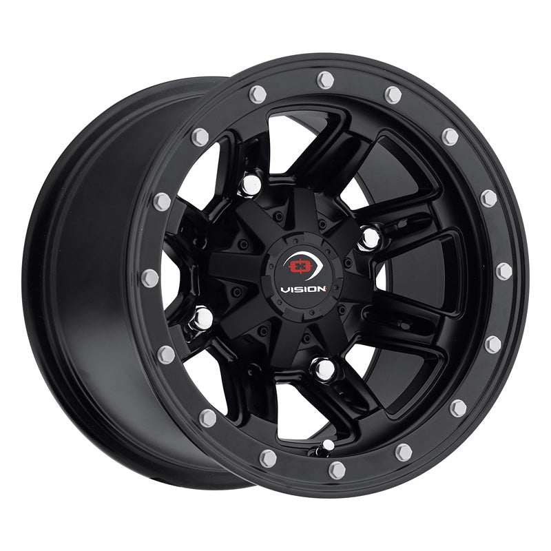 VISION WHEELS UTV WHEEL FIVE-FIFTY 12X7 (4+3) 4/110 MATTE BLACK 550-127110MB4