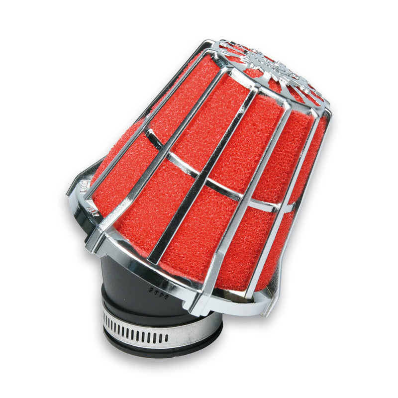 MALOSSI AIR F. 5E CHROME/RED STRAIGHT 38MM. 04 3296_K0