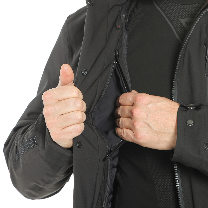DAINESE MAYFAIR D-DRY JACKET EBONY/BLACK/BLACK 1654621-68C-46