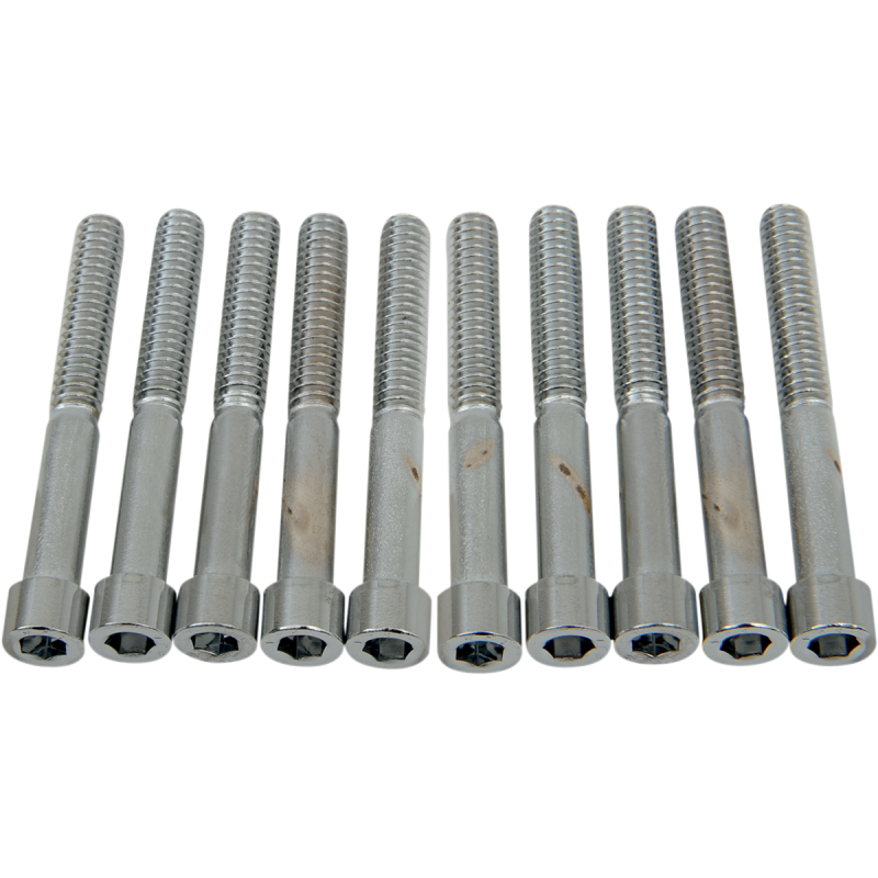 DRAG SPECIALTIES 1/4-20*2 SMTH ALLEN BOLTS CY-CHROME MPB185S