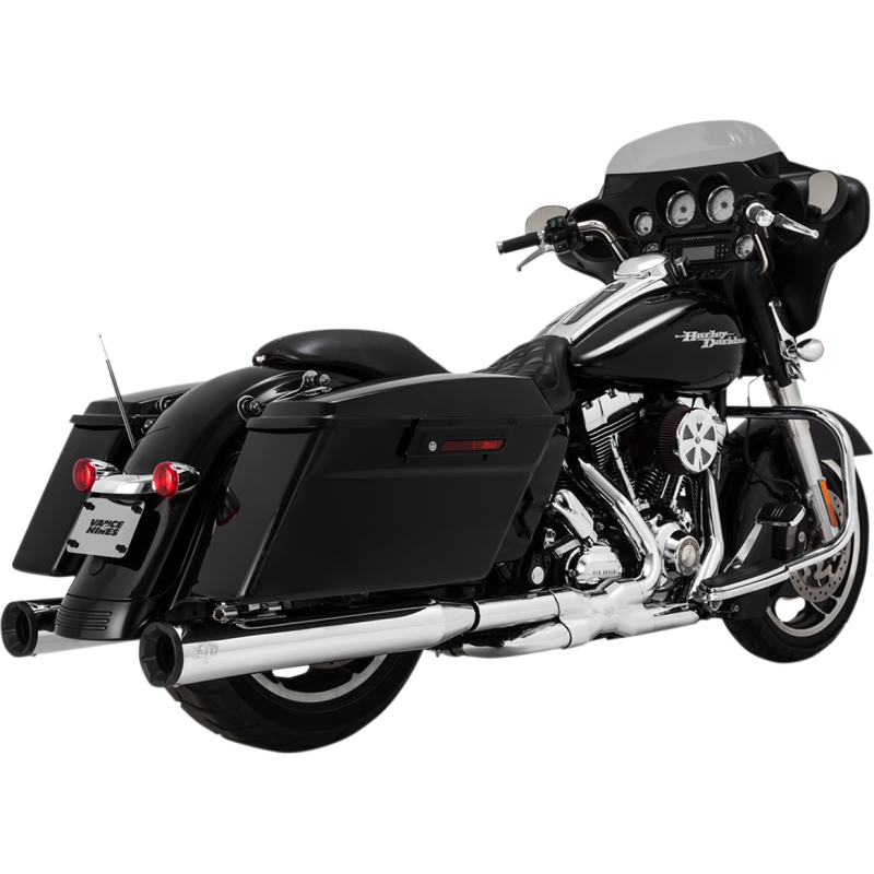 VANCE & HINES 95-16 FL MUFFLERS 4"CHROME W/BLK TIP*2 16706