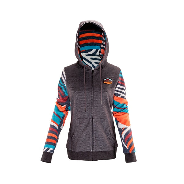 LEATT HOODIE PREM ZIP WOM STRIPES M 5024400502