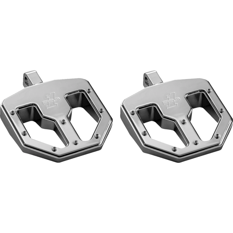 PRO-ONE PERF.MFG. PRO PEG, BMX V1, BILLET MINI FLOORBOARDS, CHROME 500761