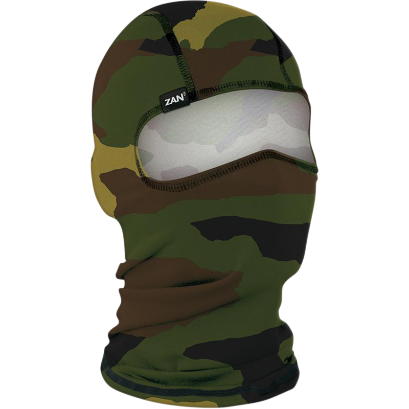 ZAN HEADGEAR BALACLAVA POLYESTER WOODLAND CAMO WBP118