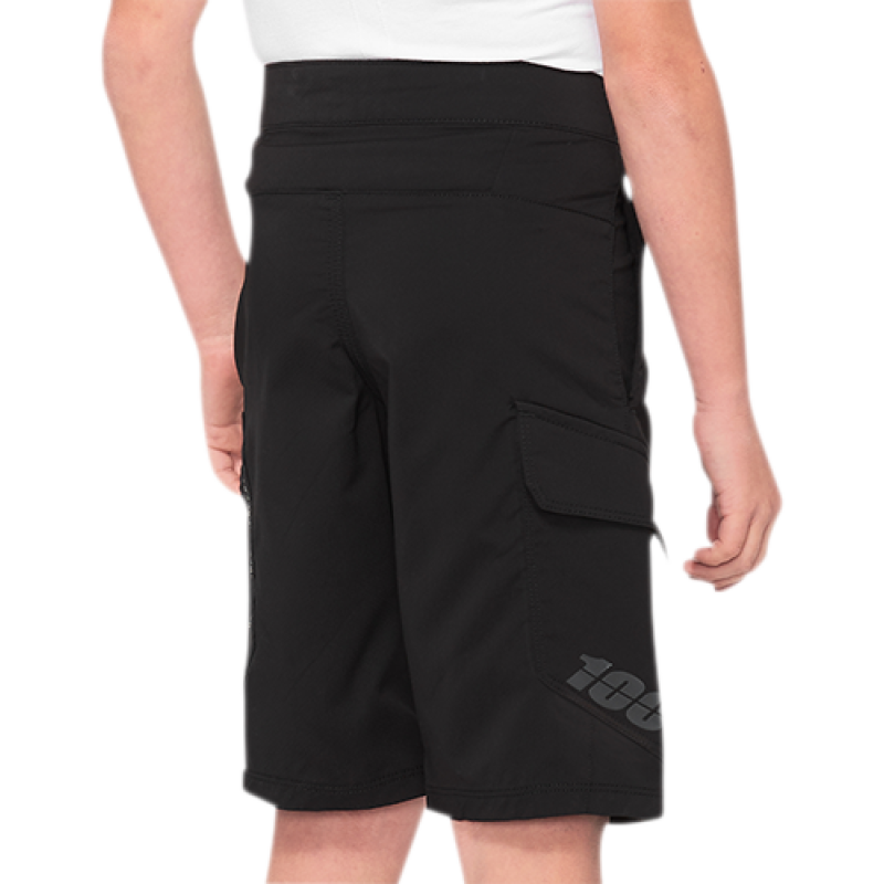 100% RIDECAMP YOUTH SHORTS BLACK 26 40033-00002