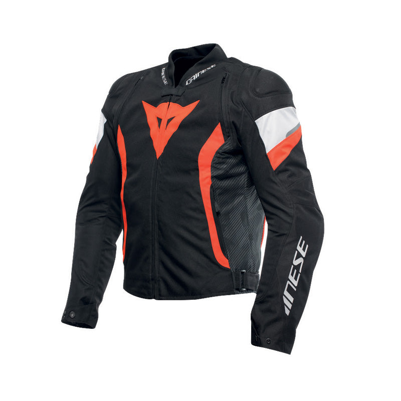 DAINESE AVRO 5 TEX JACKET BLACK/FLUO-RED/WHITE 56 17300006-W12-56