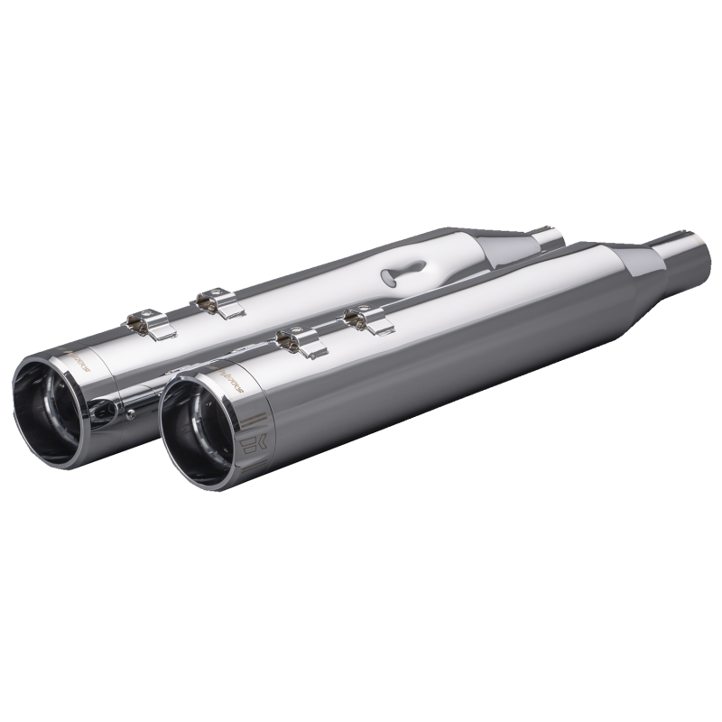 KHROME WERKS 4-1/2" HP-PLUS SLIP-ON MUFFLERS - CHROME KLASSIC TIP 202925