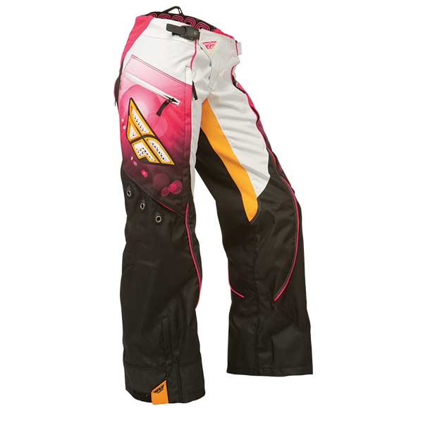FLY RACING WOMEN'S KINETIC OVER THE BOOT PANTS PINK/WHITE 05/06 367-63806