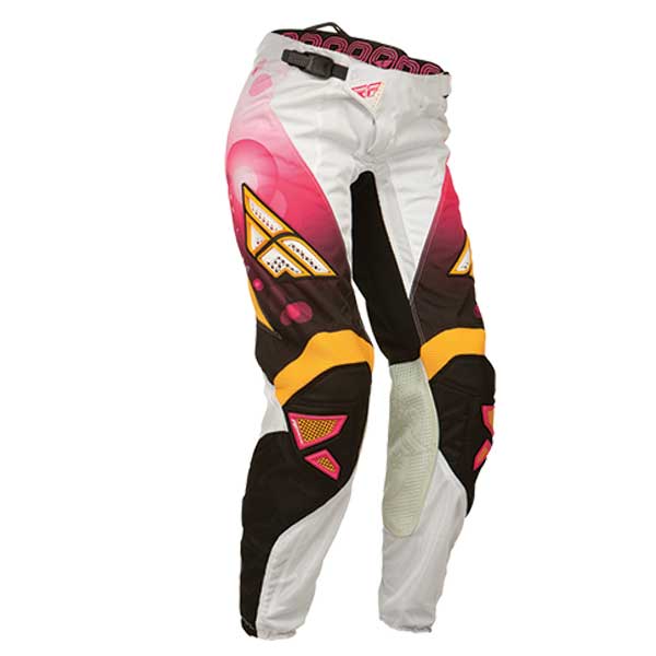 FLY RACING WOMEN'S KINETIC OVER THE BOOT PANTS PINK/WHITE 05/06 367-63706