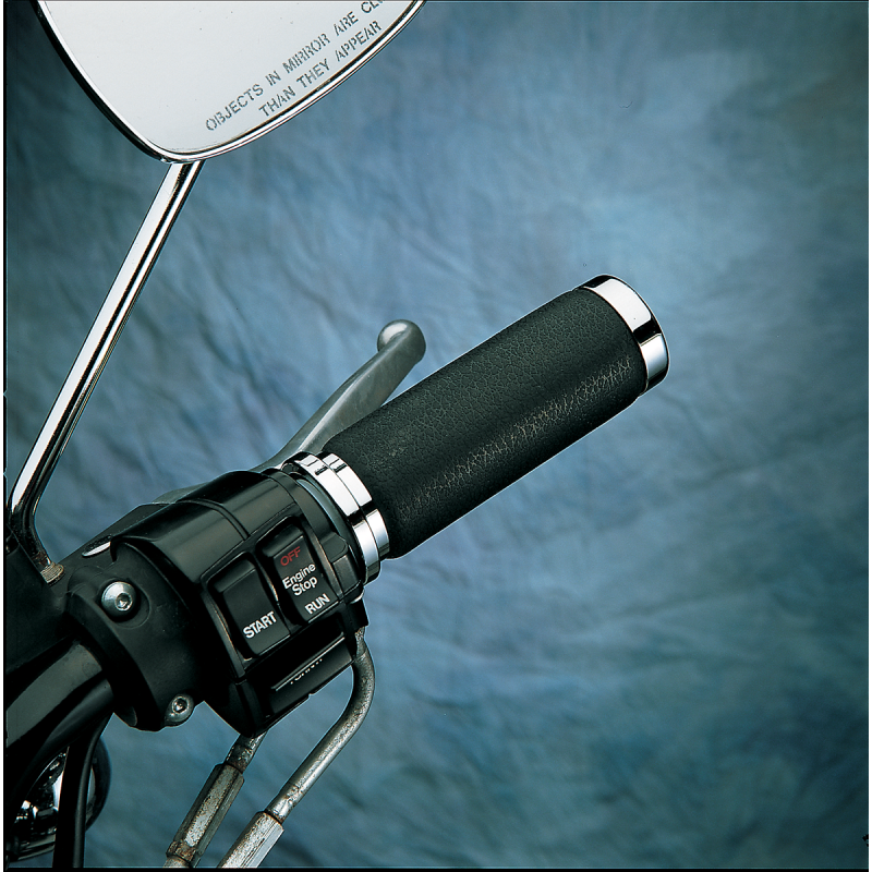 DRAG SPECIALTIES 73-19 TEXTURED BLACK RUBB GRIPS(PR) DS-243105