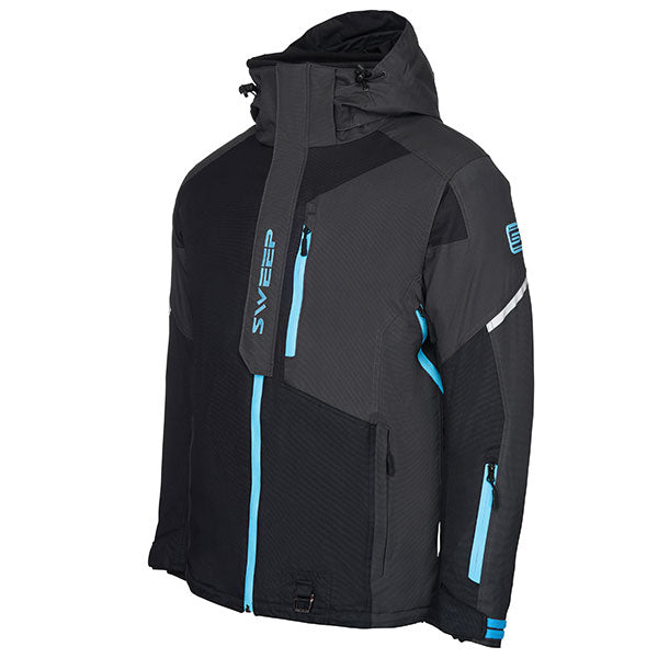 SWEEP MEN'S RECON JACKET MEDIUM BLACK/GREY/LIGHT BLUE TJREC-024-2