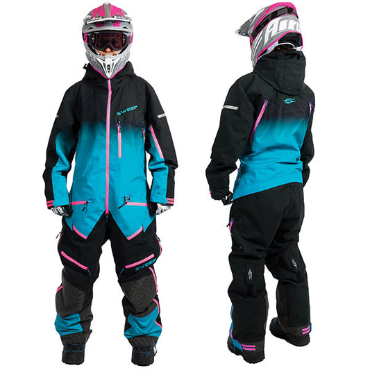 SWEEP WOMEN'S INSULATED TUNDRA MONOSUIT LARGE LIGHT BLUE/BLACK FADE/PINK TSTUNLIN-441-40 INC