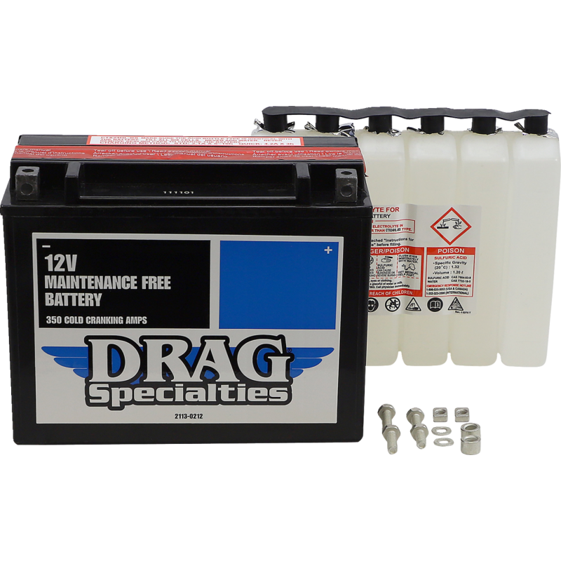 DRAG SPECIALTIES BATTERIES CTX24HL-BS DRAG W/ACID PACK DTX24HL-BS