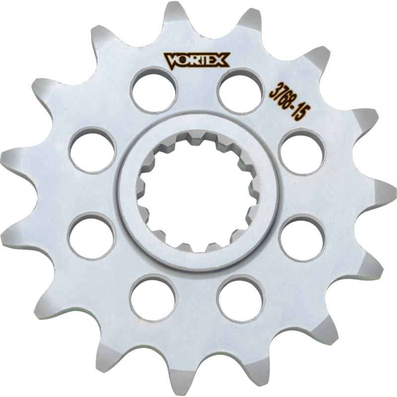 VORTEX SPROCKET VORTEX STEEL FRONT 520-15 TOOTH SLVR 3768-15