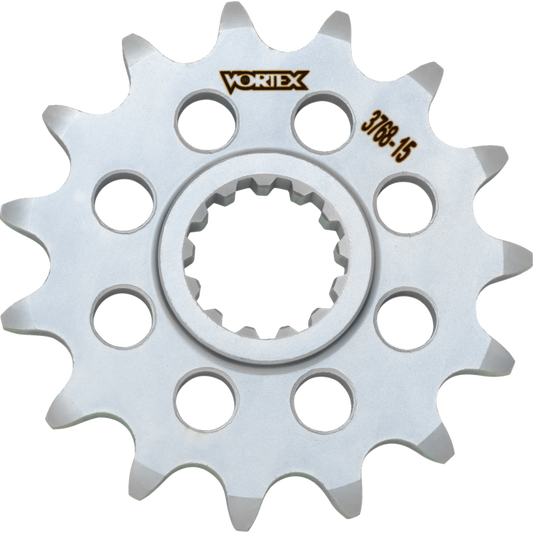 VORTEX SPROCKET VORTEX STEEL FRONT 520-15 TOOTH SLVR 3768-15