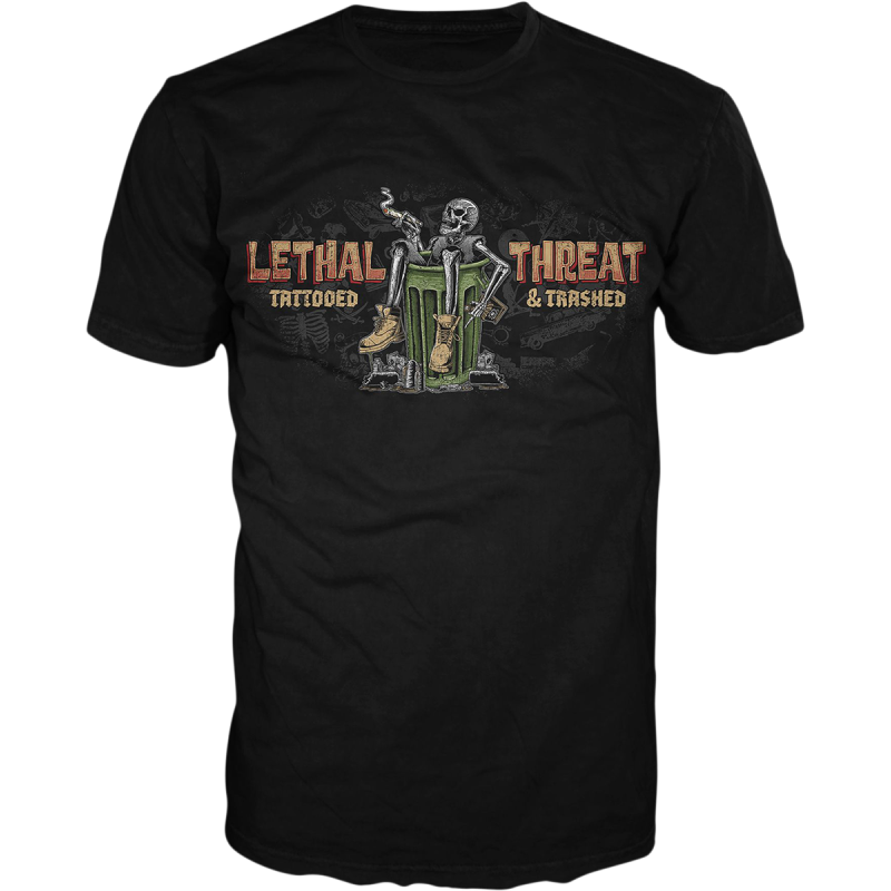 LETHAL THREAT TEE TATTD&TRSHD BLACK MD LT20892M