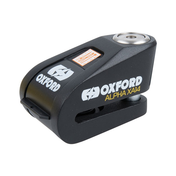 OXFORD PRODUCTS DISC LOCK ALPHA XA14 ALARM 14MM SST/BK LK218