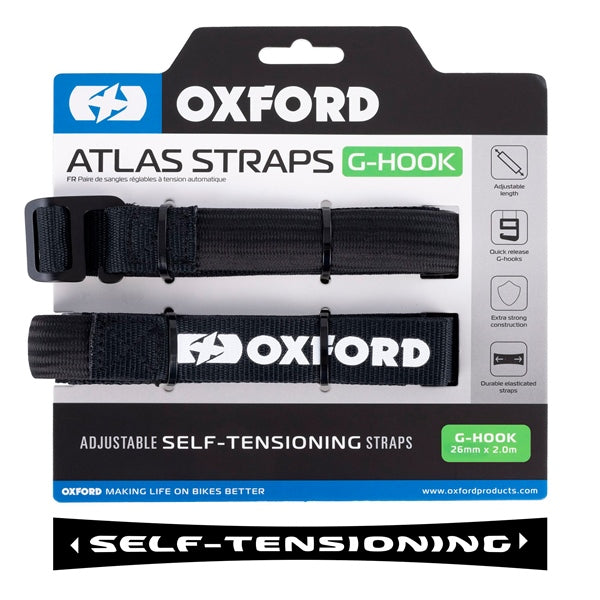 OXFORD PRODUCTS STRAP G-HOOK ATLAS 17MM X 2M BK QTY2 OX303