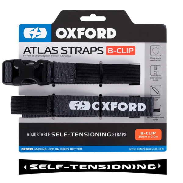 OXFORD PRODUCTS STRAP B-CLIP 17MM X 2M ASPHALT QTY2 OX316