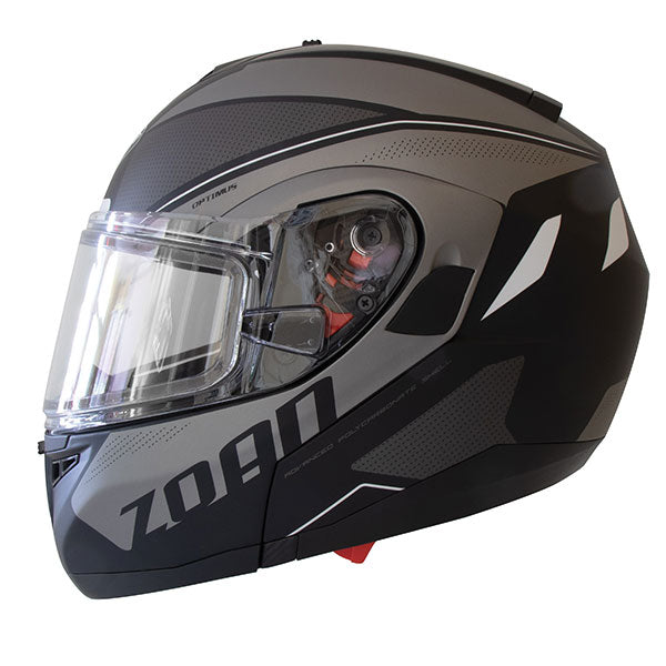 ZOAN OPTIMUS SV GEAR MODULAR HELMET MEDIUM BLACK/SILVER ELECTRIC LENS 438-685
