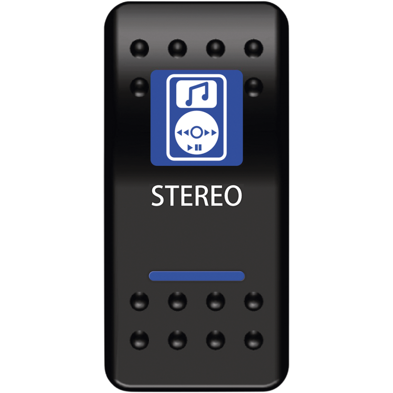 MOOSE UTILITY DIVISION MOOSE BRANDED STEREO SWITCH WITH BLUE LED STR-PWR