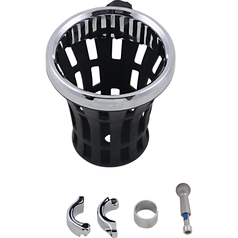 CIRO LLC BIG ASS DRINK HOLDER, CHROME, 7/8-1" CLAMP, CHROME 50812