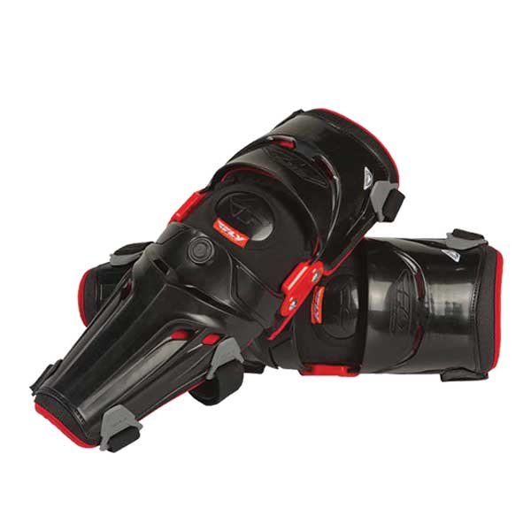 FLY RACING 5 PIVOT KNEE GUARDS BLACK 28-3100