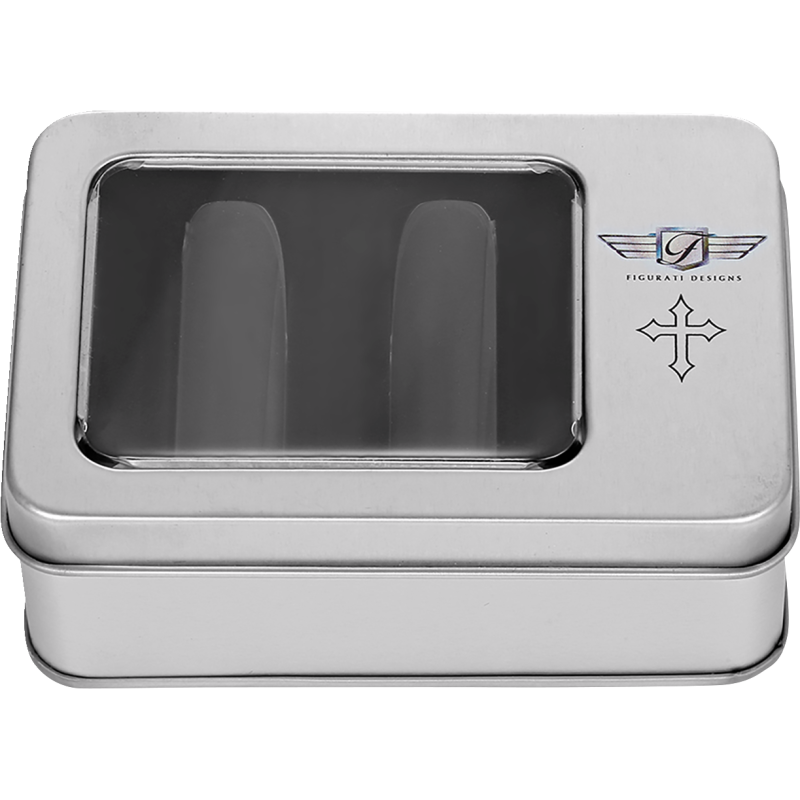 FIGURATI DESIGNS ND MAG DOCKING COVERS BLACK WITH CROSS 25.2X46.5MM FD41-DC-25.2/46.5-BLK
