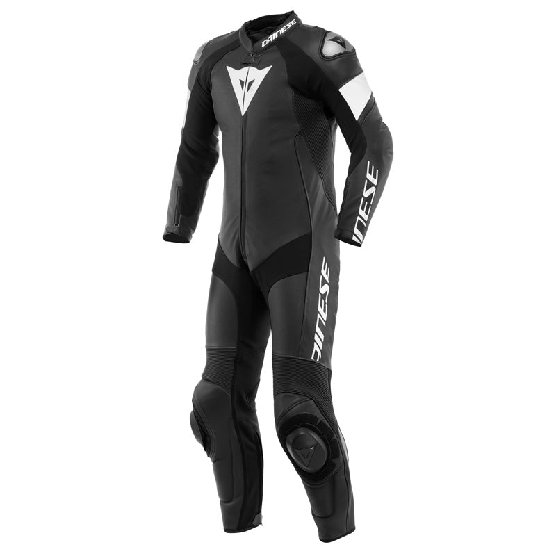 DAINESE TOSA LEATHER 1PC SUIT PERF. BLACK/BLACK/WHITE 1513485-948-56