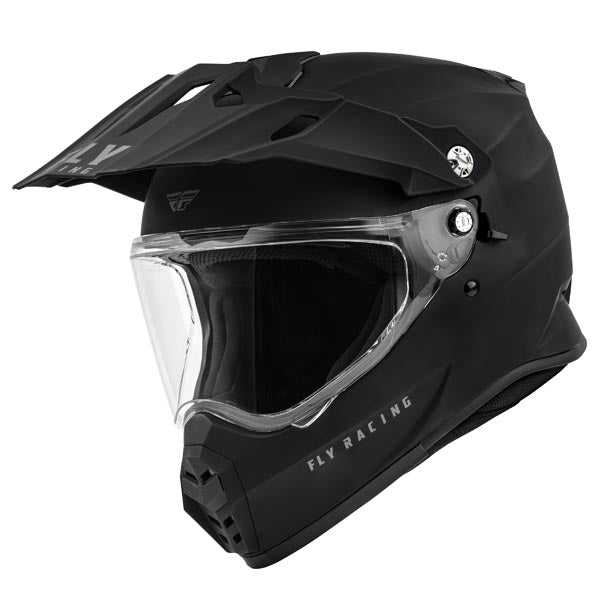 FLY RACING TREKKER SOLID DUAL SPORT HELMET MATTE BLACK SMALL 73-7036S