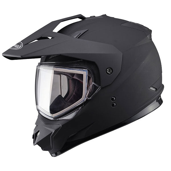 GMAX GM11 SOLID DUAL SPORT SNOW HELMET '23 MATTE BLACK SMALL DOUBLE LENS A21100074