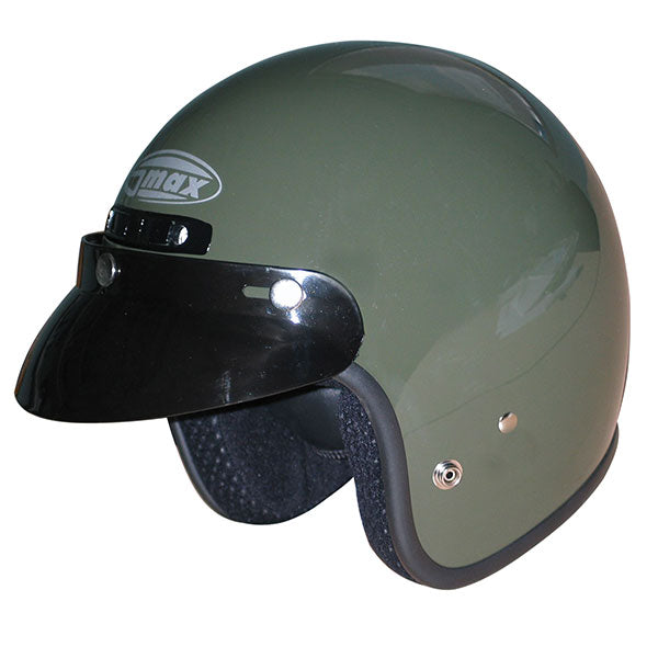 GMAX GM2 OPEN FACE HELMET YOUTH LARGE/XL GREEN G102052