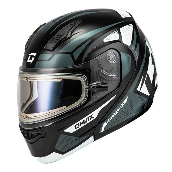 GMAX MD04 SECTOR MODULAR SNOW HELMET SMALL SILVER ELECTRIC LENS M4043874