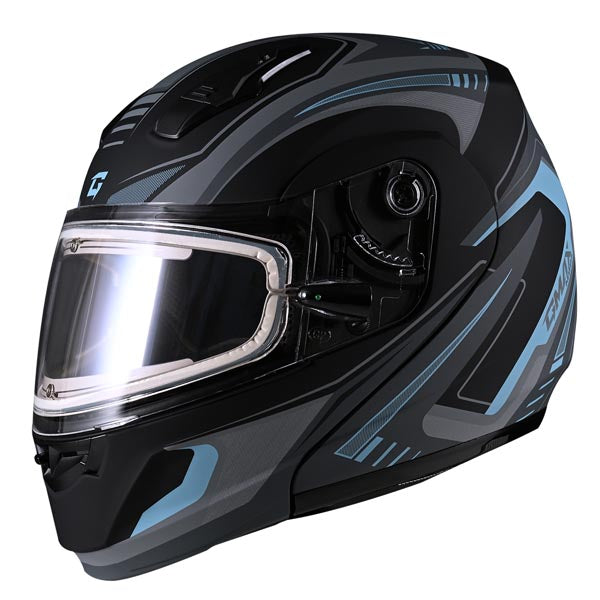 GMAX MD04 AMBITION FULL FACE MODULAR SNOW HELMET BLUE XL ELECTRIC LENS M4044217