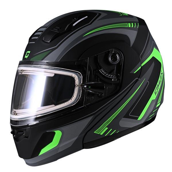 GMAX MD04 AMBITION FULL FACE MODULAR SNOW HELMET HIGH VISIBILITY MEDIUM ELECTRIC LENS M4044225