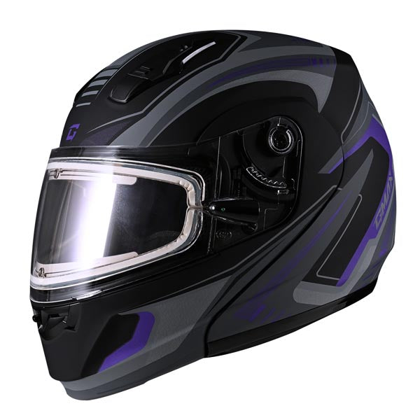 GMAX MD04 AMBITION FULL FACE MODULAR SNOW HELMET PURPLE SMALL DOUBLE LENS M2044914