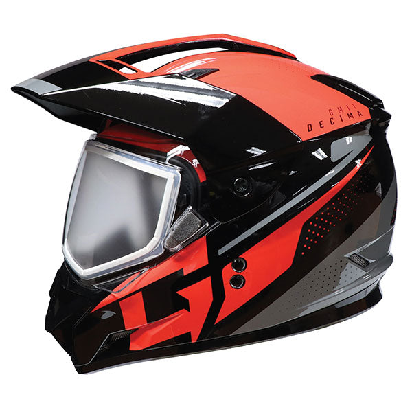GMAX GM11 DECIMA DUAL SPORT SNOW HELMET MEDIUM RED DOUBLE LENS A21161205