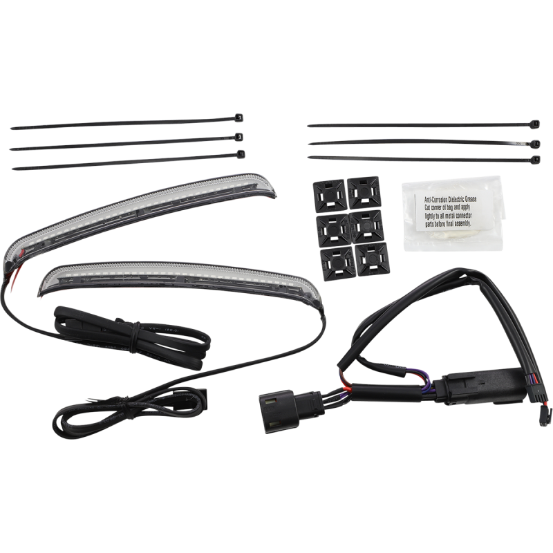 CIRO LLC BAG BLADES '14-UP RED LEDS, LIGHT SMOKE LENSES 40042