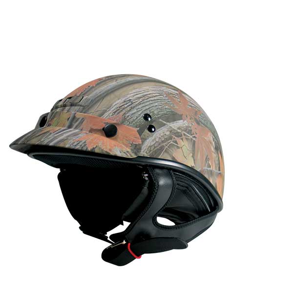 GMAX GM35 FULLY DRESSED HALF HELMET MEDIUM LEAF CAMO G1235565