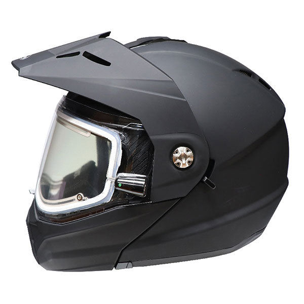 GMAX MD74 SOLID MODULAR FULL FACE SNOW HELMET SMALL BLACK DOUBLE LENS M6740074