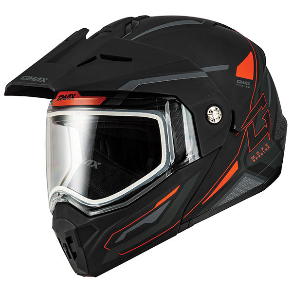 GMAX MD74 SPECTRE MODULAR FULL FACE SNOW HELMET 2XL RED DOUBLE LENS M6742328