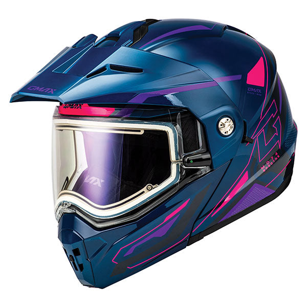 GMAX MD74 SPECTRE MODULAR FULL FACE SNOW HELMET SMALL PURPLE/PINK ELECTRIC LENS M87421344