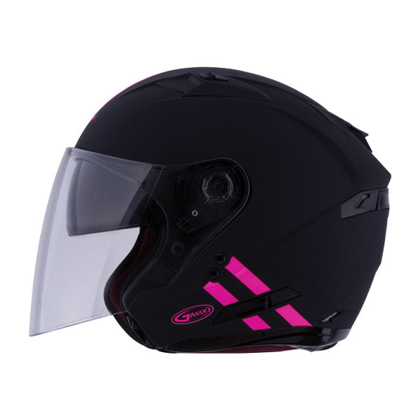GMAX OF77 DOWNEY OPEN FACE HELMET XS BLACK/PINK G3774403