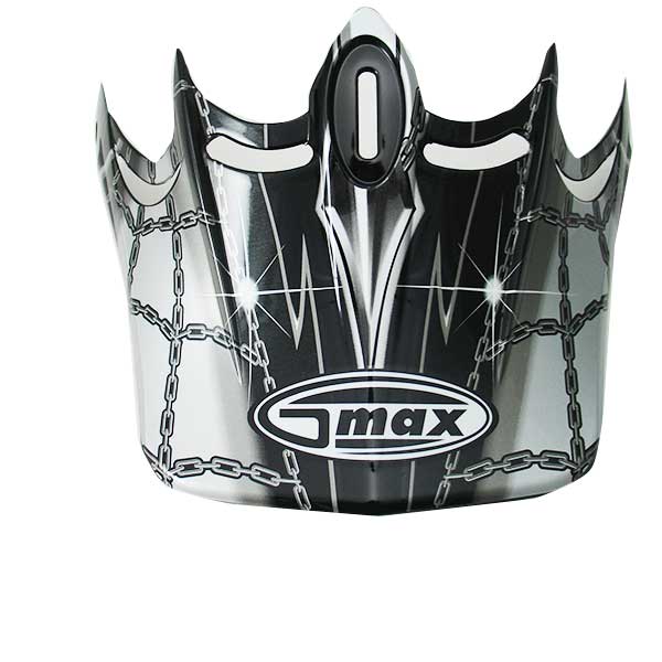 GMAX GM46Y SLICE VISOR BLACK/WHITE G980043