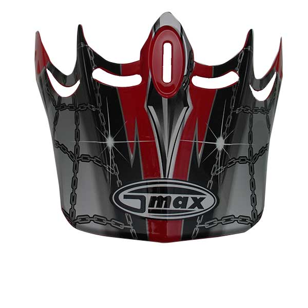 GMAX GM46 SLICE VISOR MEDIUM-3XL RED STYLE2 G980066