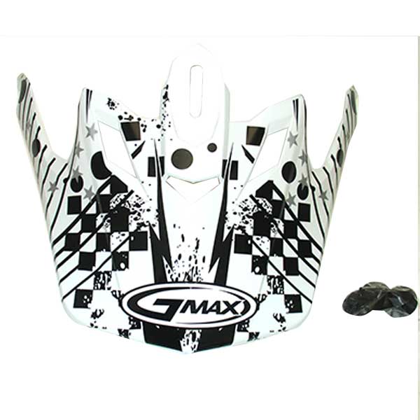 GMAX GM46 REVURB VISOR MEDIUM-3XL WHITE/BLACK G046038