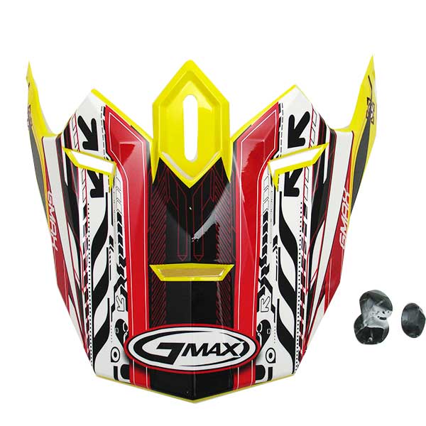 GMAX GM76 CONVICTION VISOR RED/YELLOW G076041