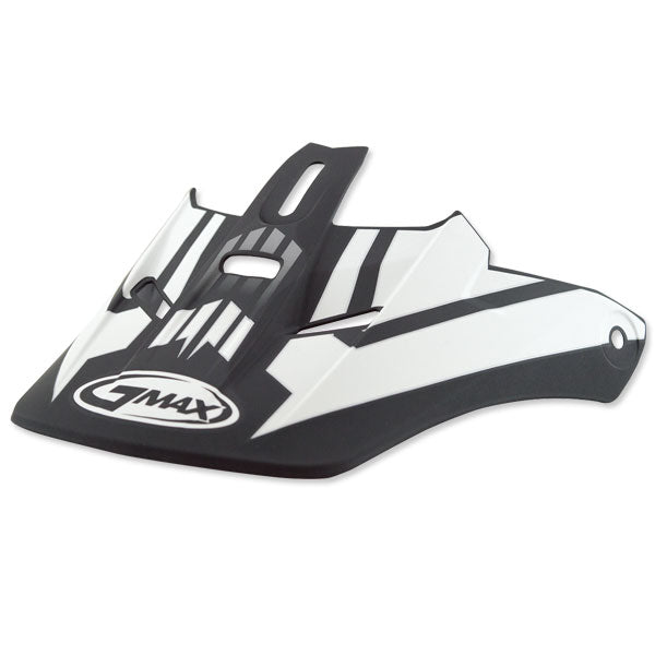 GMAX GM46 VISOR XS-SMALL RACE MATTE BLACK/WHITE G046244