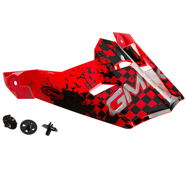 GMAX ANIM8 MX46Y YOUTH MX HELMET VISOR RED G046914